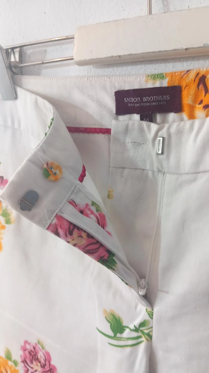 Calças Florais Sacoor Brothers 36 | Elegant Floral Trousers | Pantalon Fleuri Él – photo 3